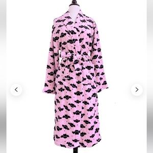 Em&Sprout Pink Bat Fluffy Robe Size L